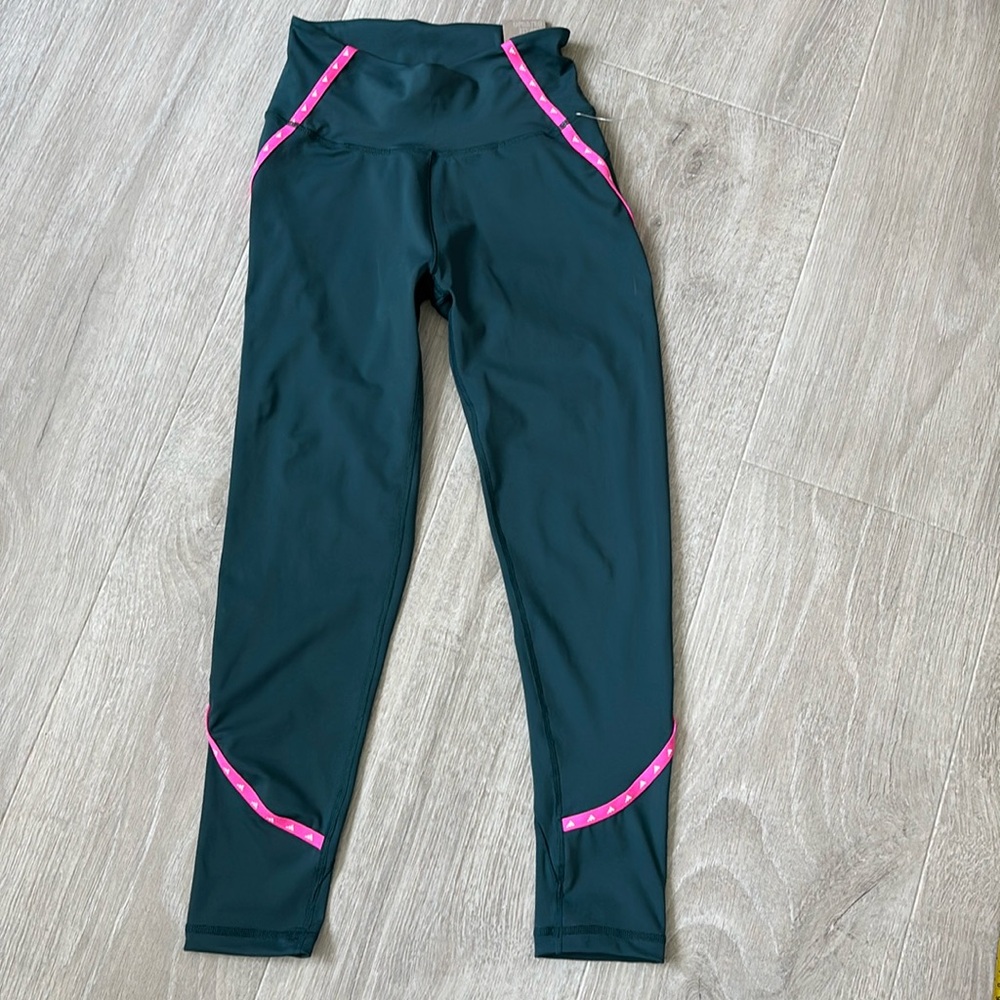 Adidas Women Believe This Haptech 7/8 Tight High Rise Leggings Wild Teal size S